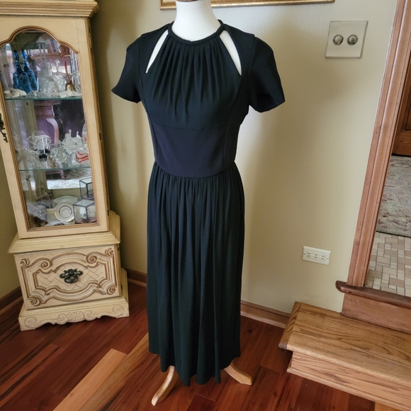 BURBERRY PRORSUM |  BLK FAUX WRAP MINI DRESS - Picture 5 of 12